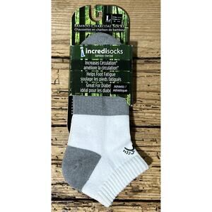 Incredisocks Charcoal Men’s Size 9.5-12.5 Athletic Gray Socks - NWT